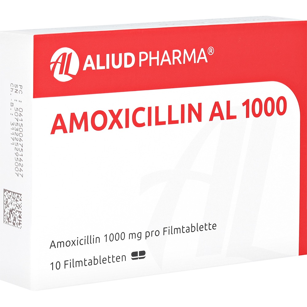 Amoxicillin AL 1000 Filmtabletten, 10 St.
