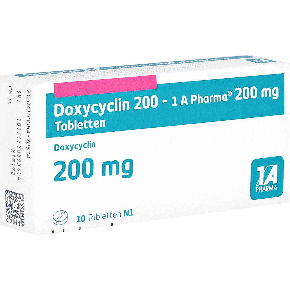 Doxycyclin 200-1a Pharma Tabletten, 10 St.