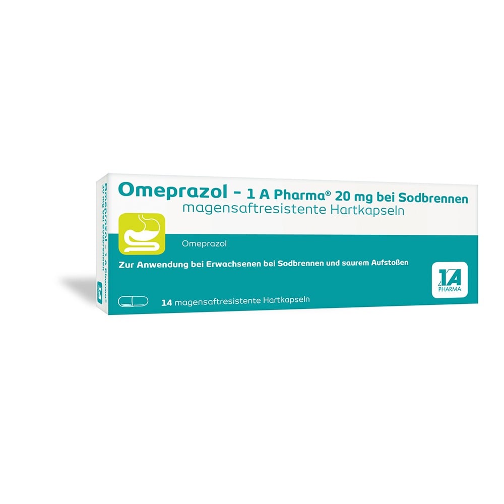 Omeprazol 1 A Pharma 20 Mg Magensaftresistente Hartkapseln 14 St Docmorris