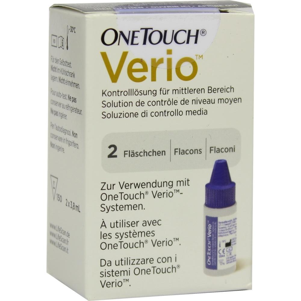 ONE Touch Verio Kontrolllösung für mittleren Bereich, 2 x 3,8 ml