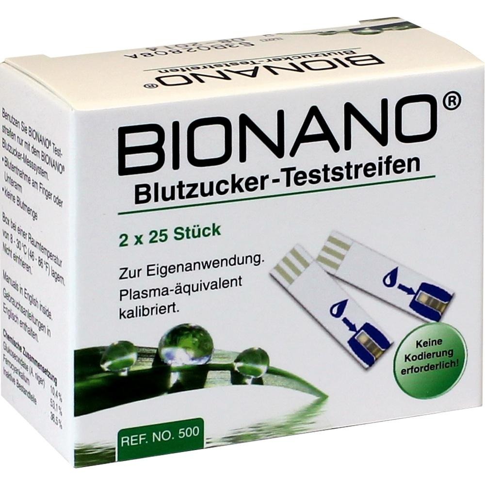Bionano Blutzucker-teststreifen, 2 x 25 St.