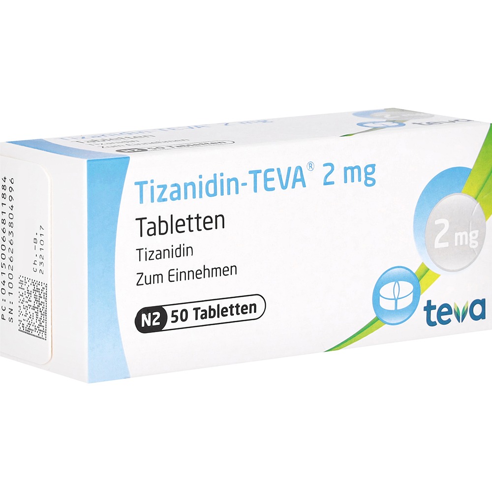 Tizanidin Teva 2 mg Tabletten, 50 St.