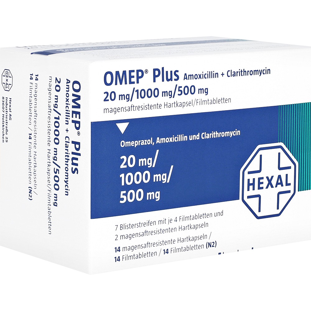OMEP Plus Amoxicillin + Clarithromycin K, 1 P