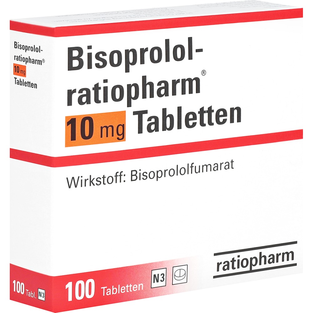 Bisoprolol-ratiopharm 10 mg Tabletten, 100 St.