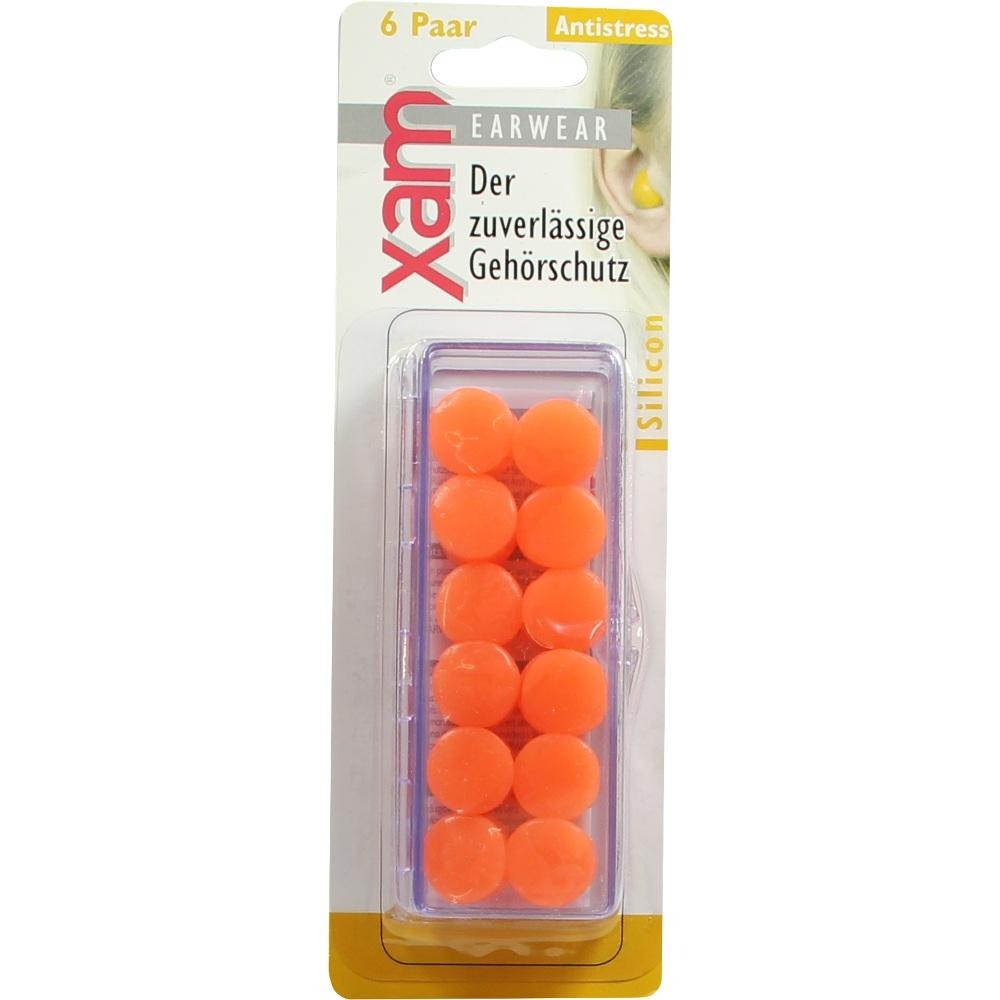 Ohrschutz XAM Med.silikon orange, 12 St.