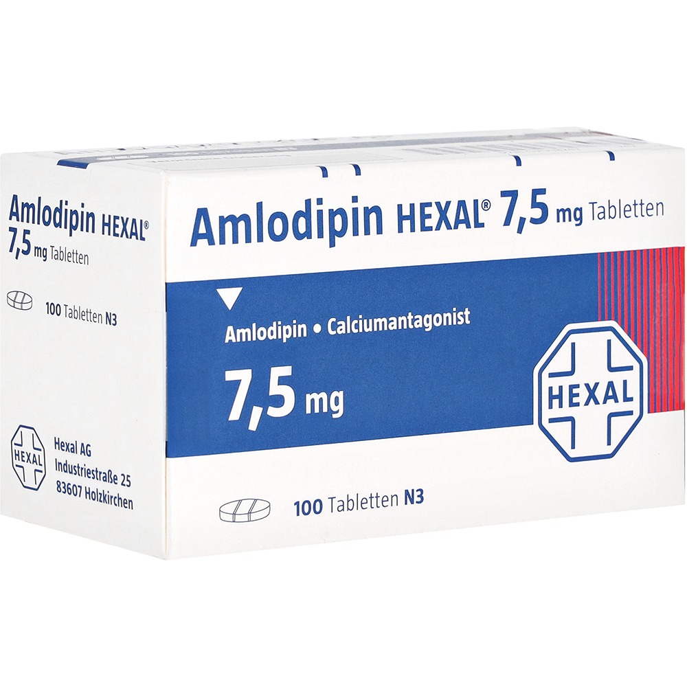 Amlodipin Hexal 7,5 mg Tabletten, 100 St.