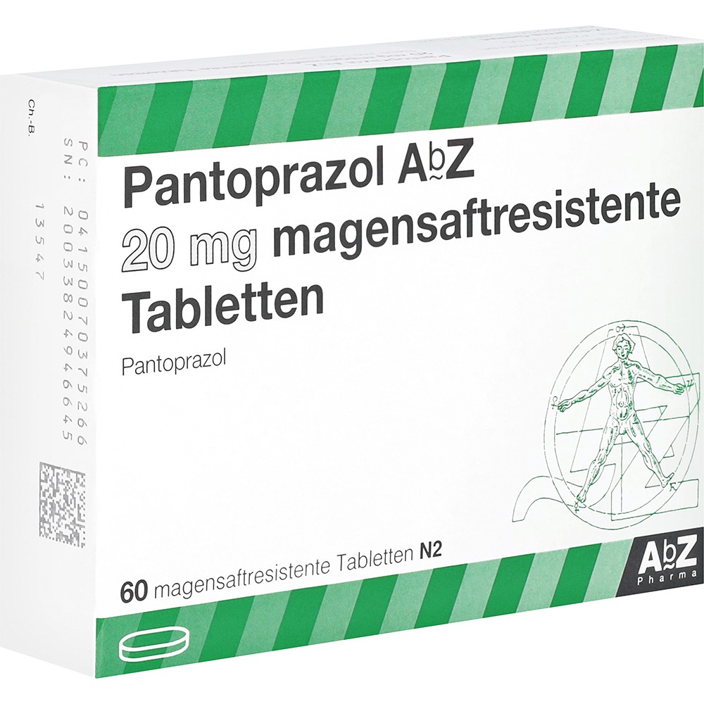 Pantoprazol AbZ 20 mg magensaftres.Table, 60 St.