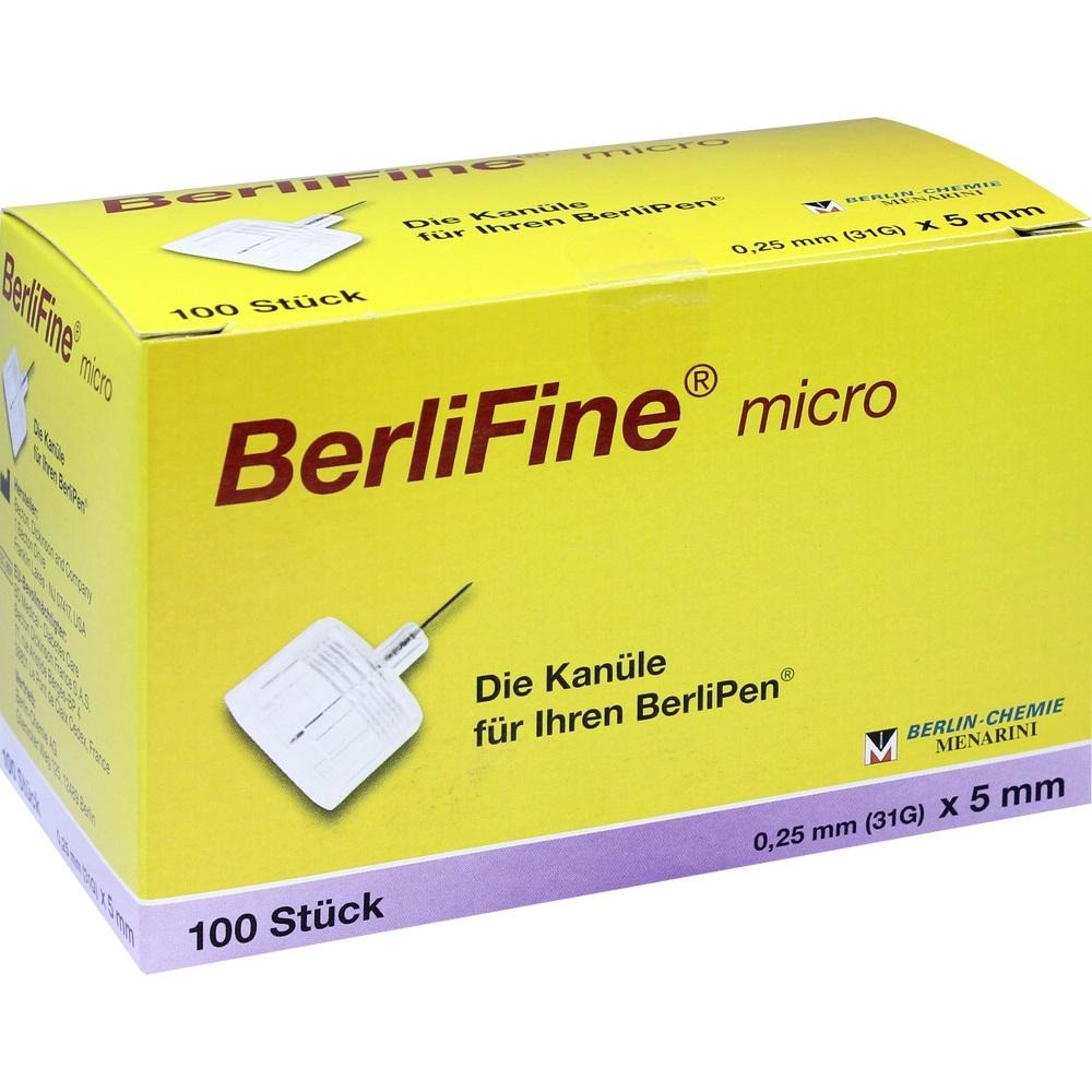 Berlifine Micro Kanülen 0,25 x 5 mm, 100 St.
