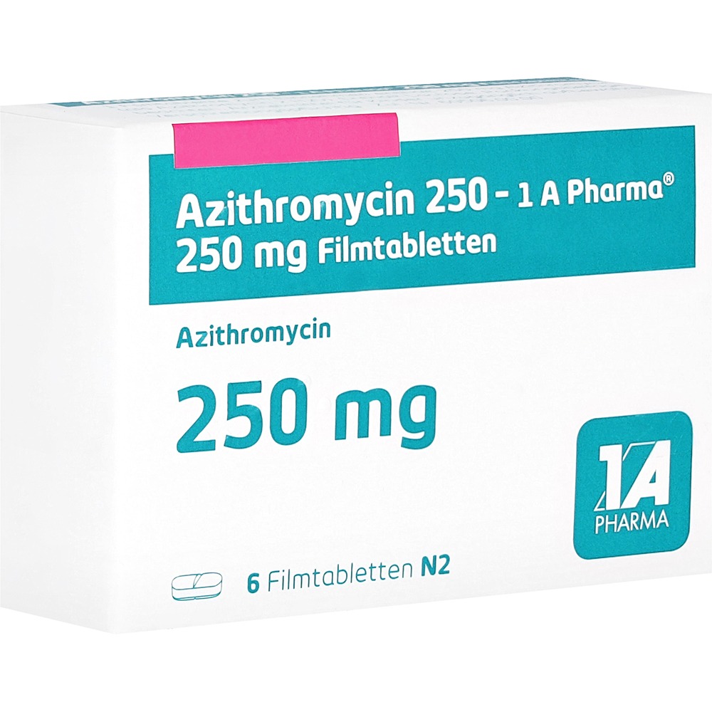 Azithromycin 250-1a Pharma Filmtabletten, 6 St.