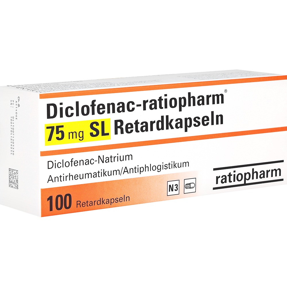 Diclofenac-ratiopharm 75 mg SL Retardkap, 100 St.