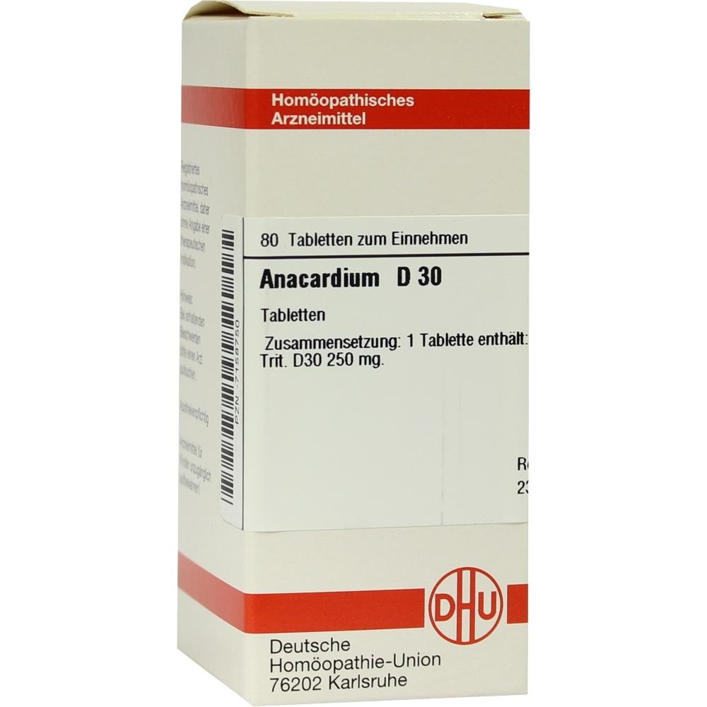 Anacardium D 30 Tabletten, 80 St.