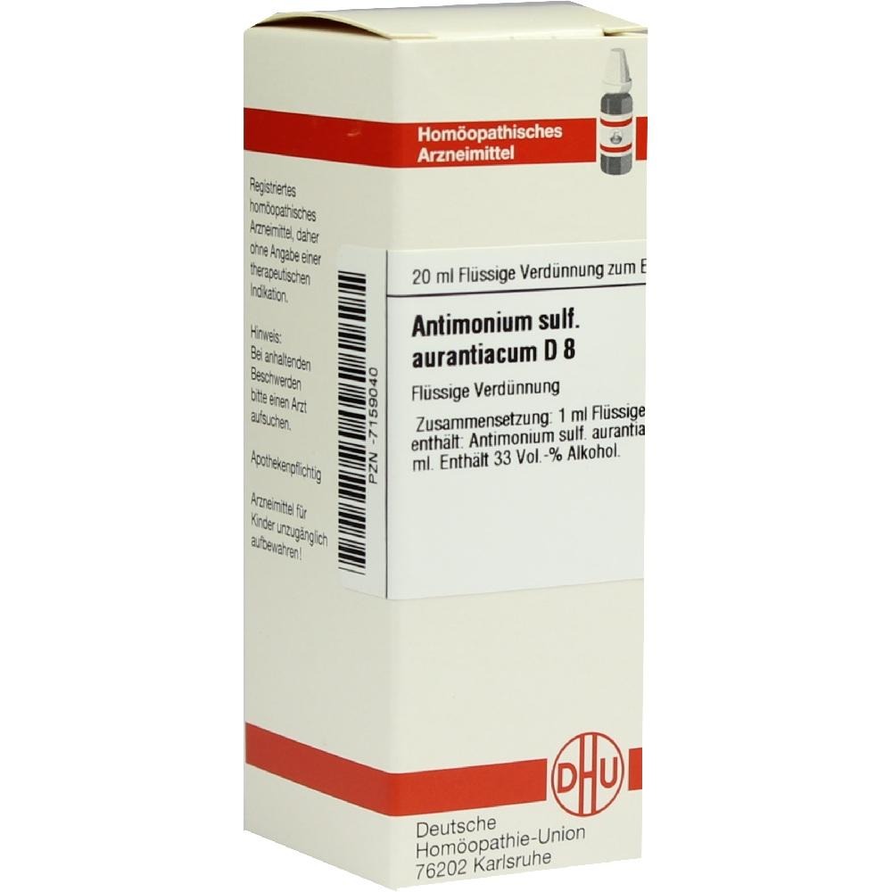Antimonium Sulfuratum Aurantiacum D 8 Di, 20 ml