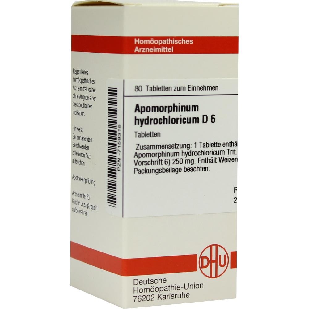 Apomorphinum Hydrochloricum D 6 Tablette, 80 St.