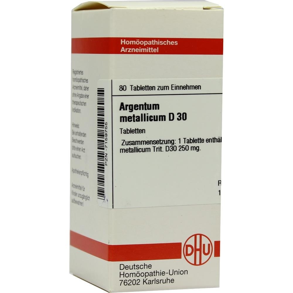 Argentum Metallicum D 30 Tabletten, 80 St.