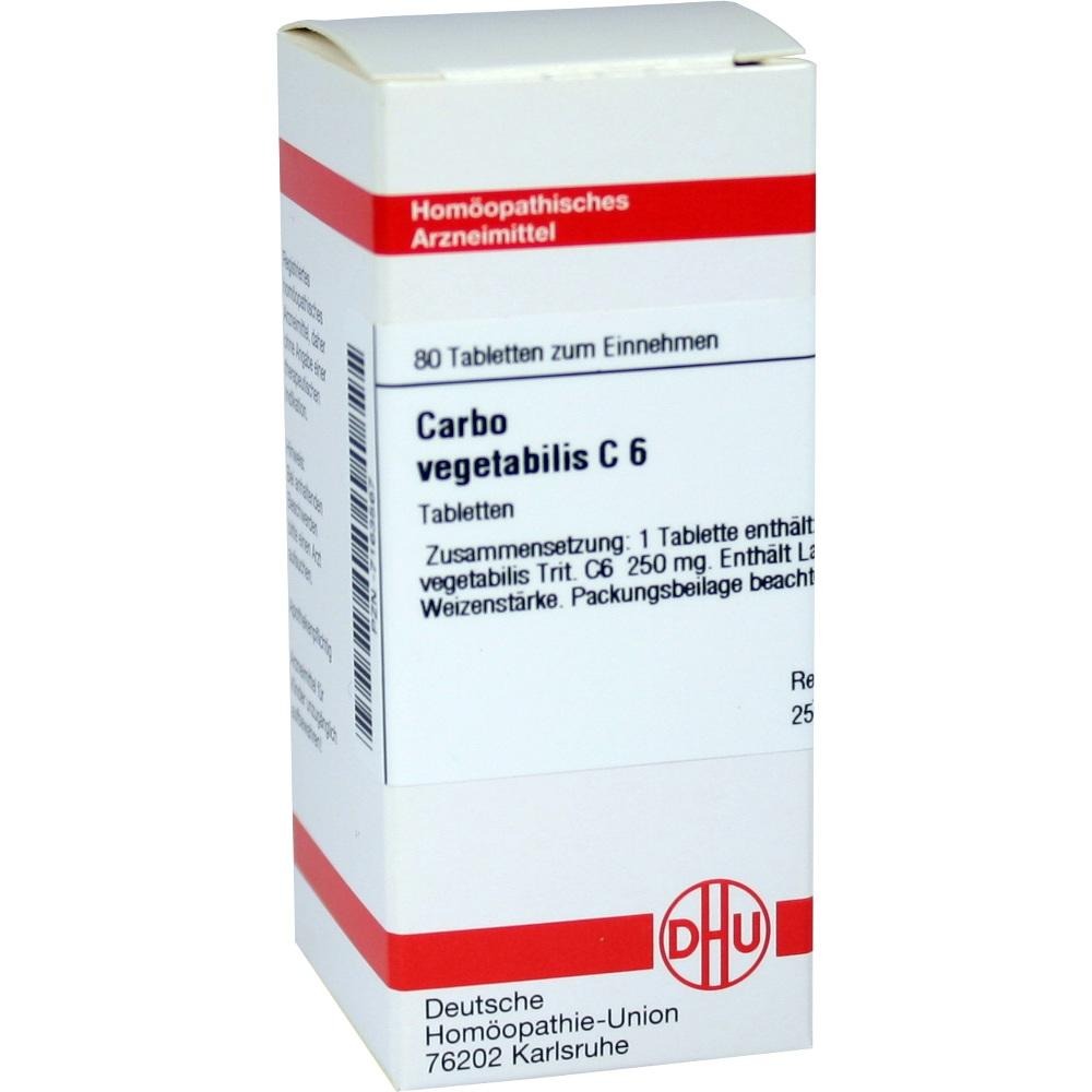 Carbo Vegetabilis C 6 Tabletten, 80 St.