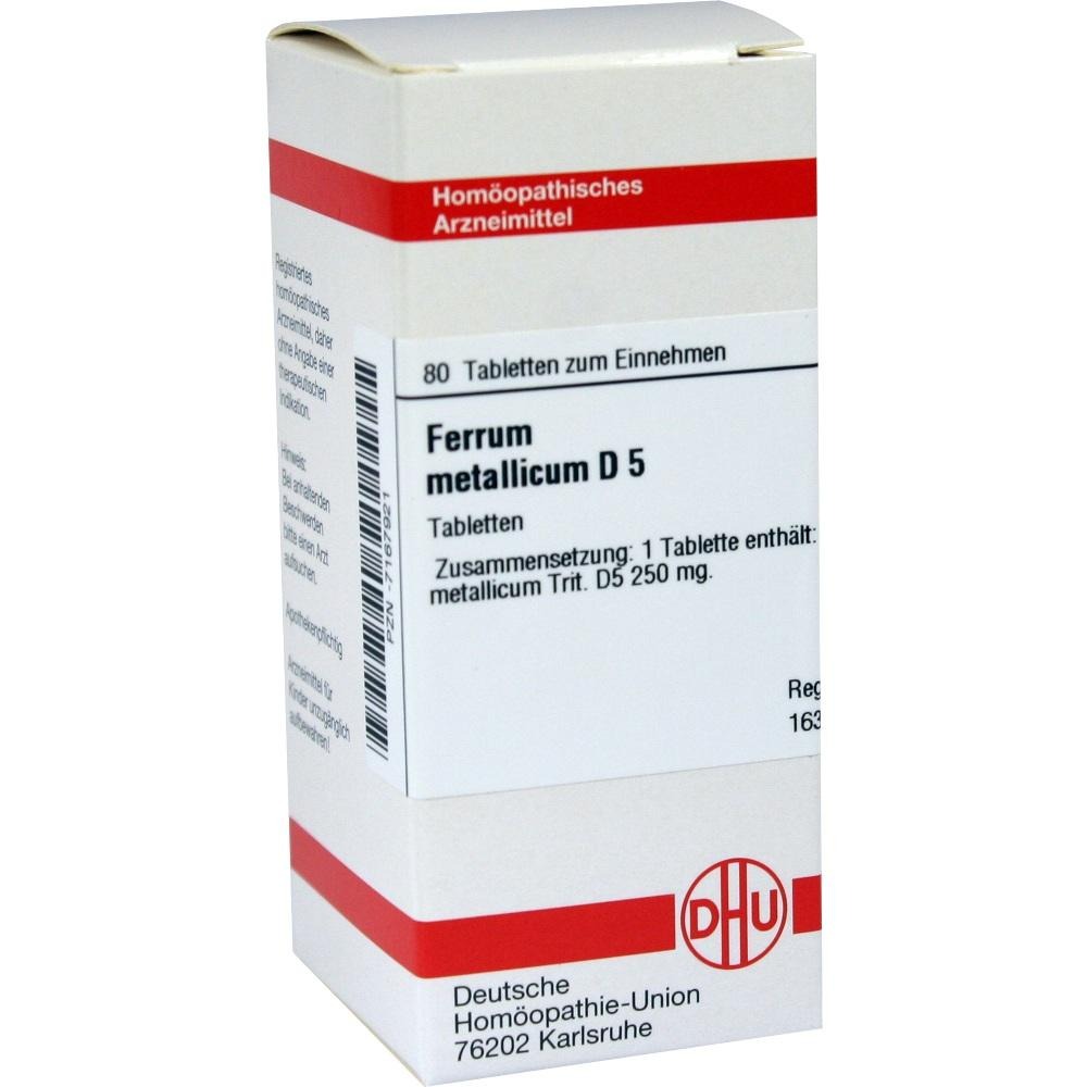 Ferrum Metallicum D 5 Tabletten, 80 St.