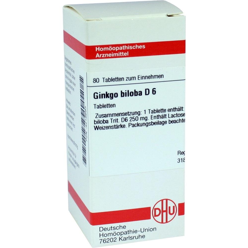 Ginkgo Biloba D 12 Tabletten, 80 St.