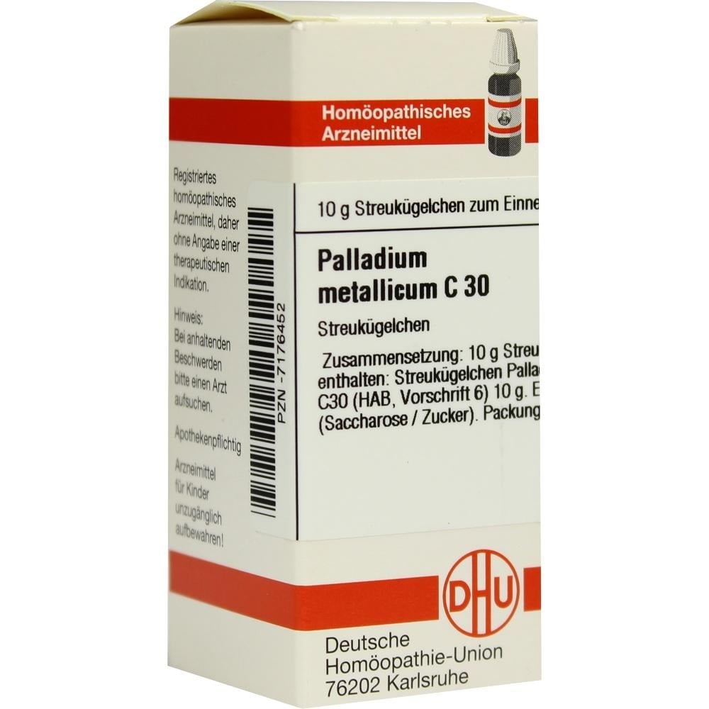 Palladium Metallicum C 30 Globuli, 10 g