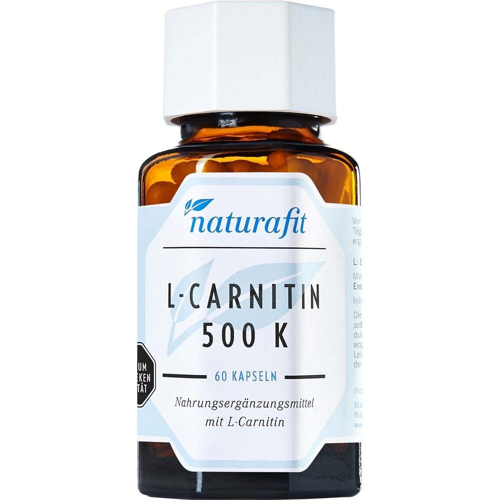 Naturafit L-carnitin 500 K Kapseln, 60 St.