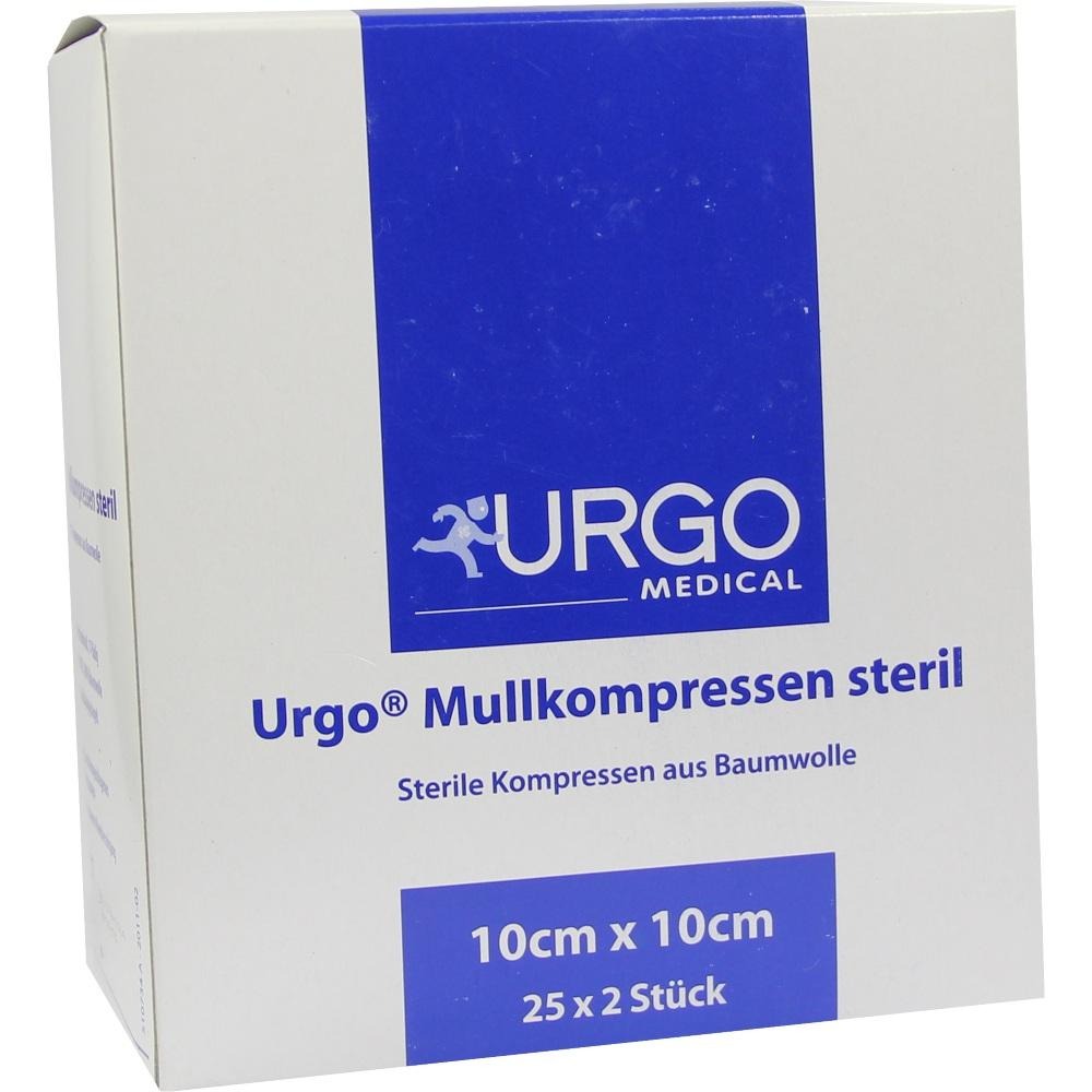 URGO Mullkompressen 10x10 cm steril, 25 x 2 St.