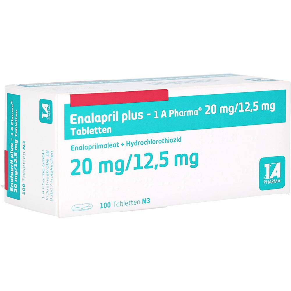 Enalapril Plus-1a Pharma 20/12,5 mg Tabl, 100 St.