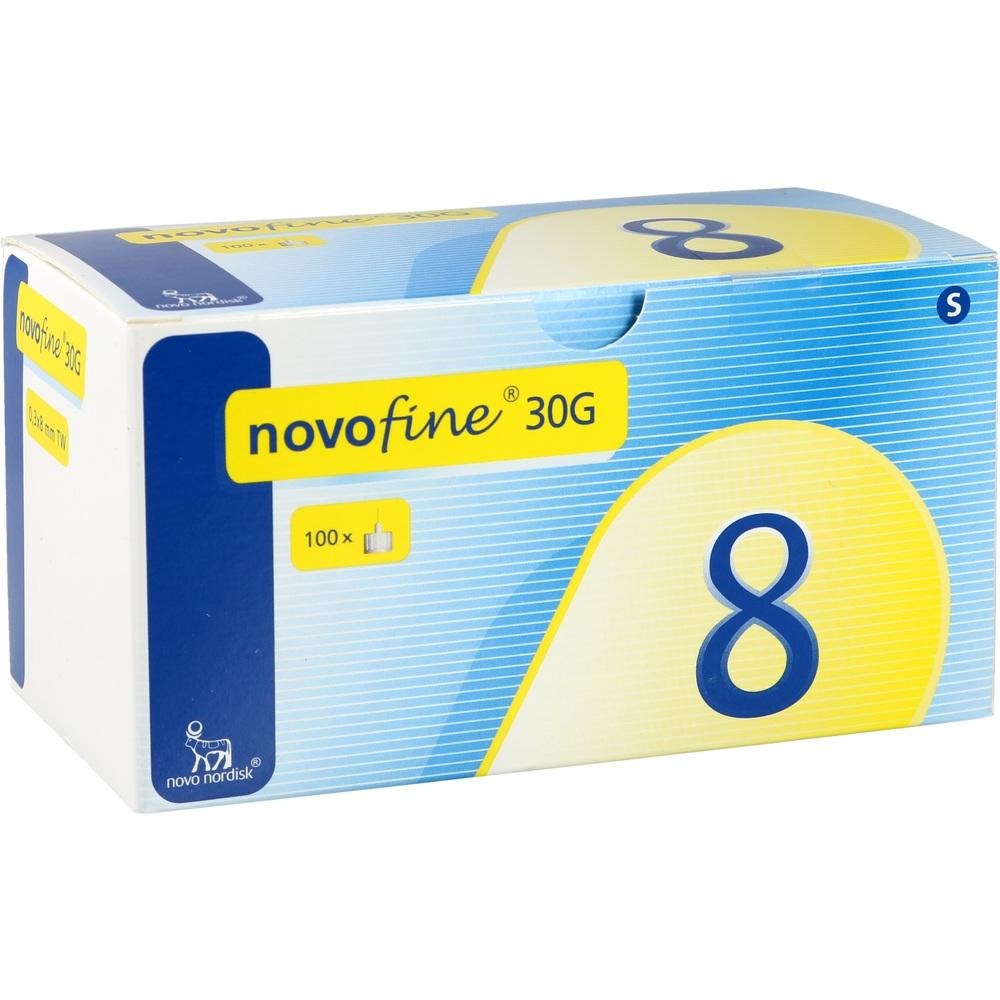 Novofine 8 Kanülen 0,30x8 mm 30 G thinwa, 100 St.