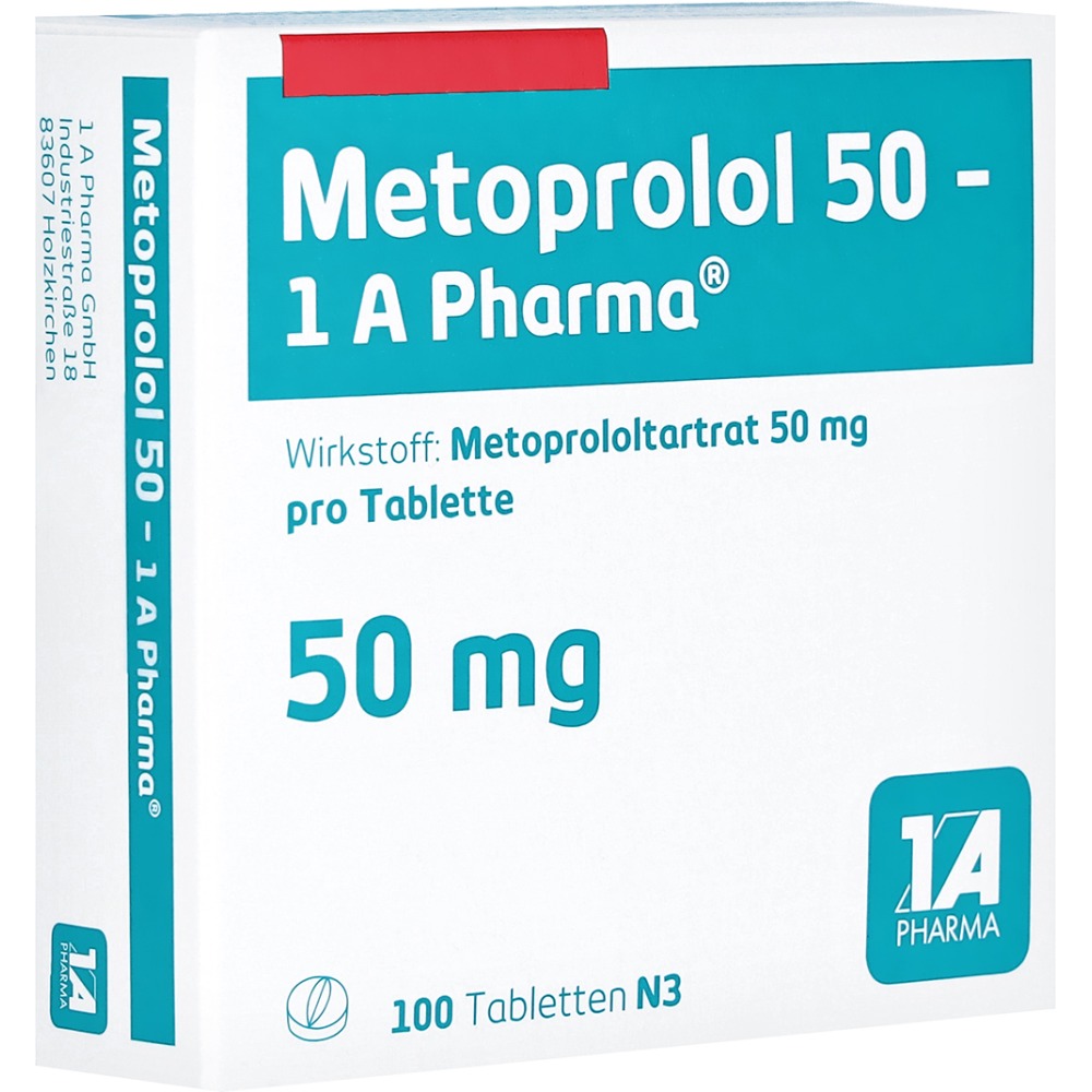 Metoprolol 50-1a Pharma Tabletten, 100 St.