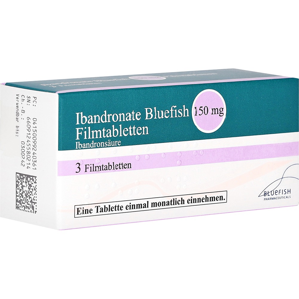 Ibandronate Bluefish 150 mg Filmtablette, 3 St.