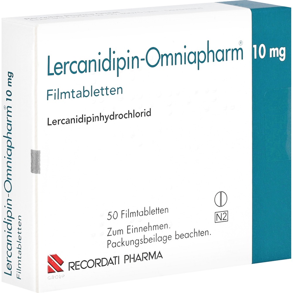 Lercanidipin Omniapharm 10 mg Filmtablet, 50 St.