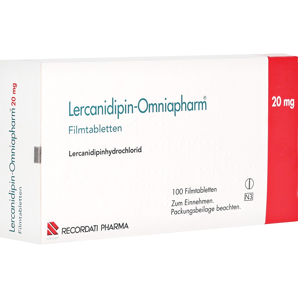Lercanidipin Omniapharm 20 mg Filmtablet, 100 St.