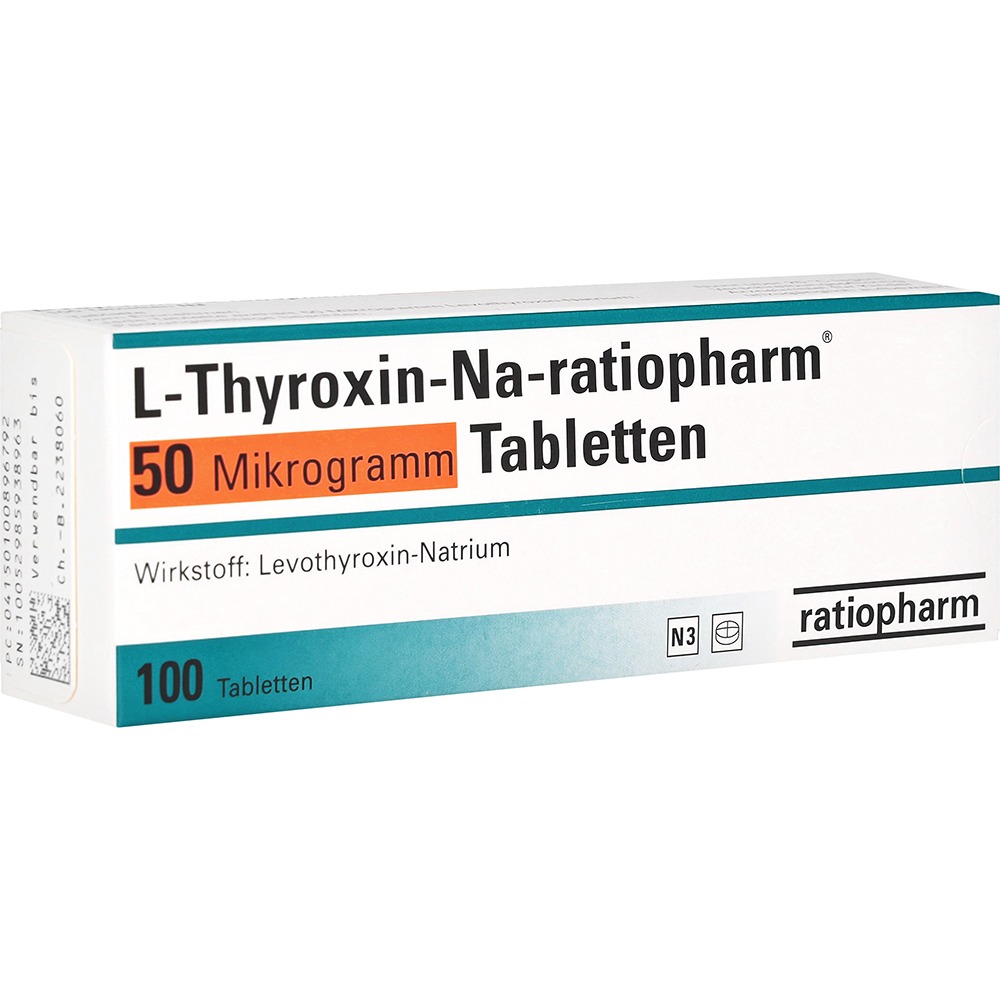 L-thyroxin-na-ratiopharm 50 Mikrogramm T, 100 St.