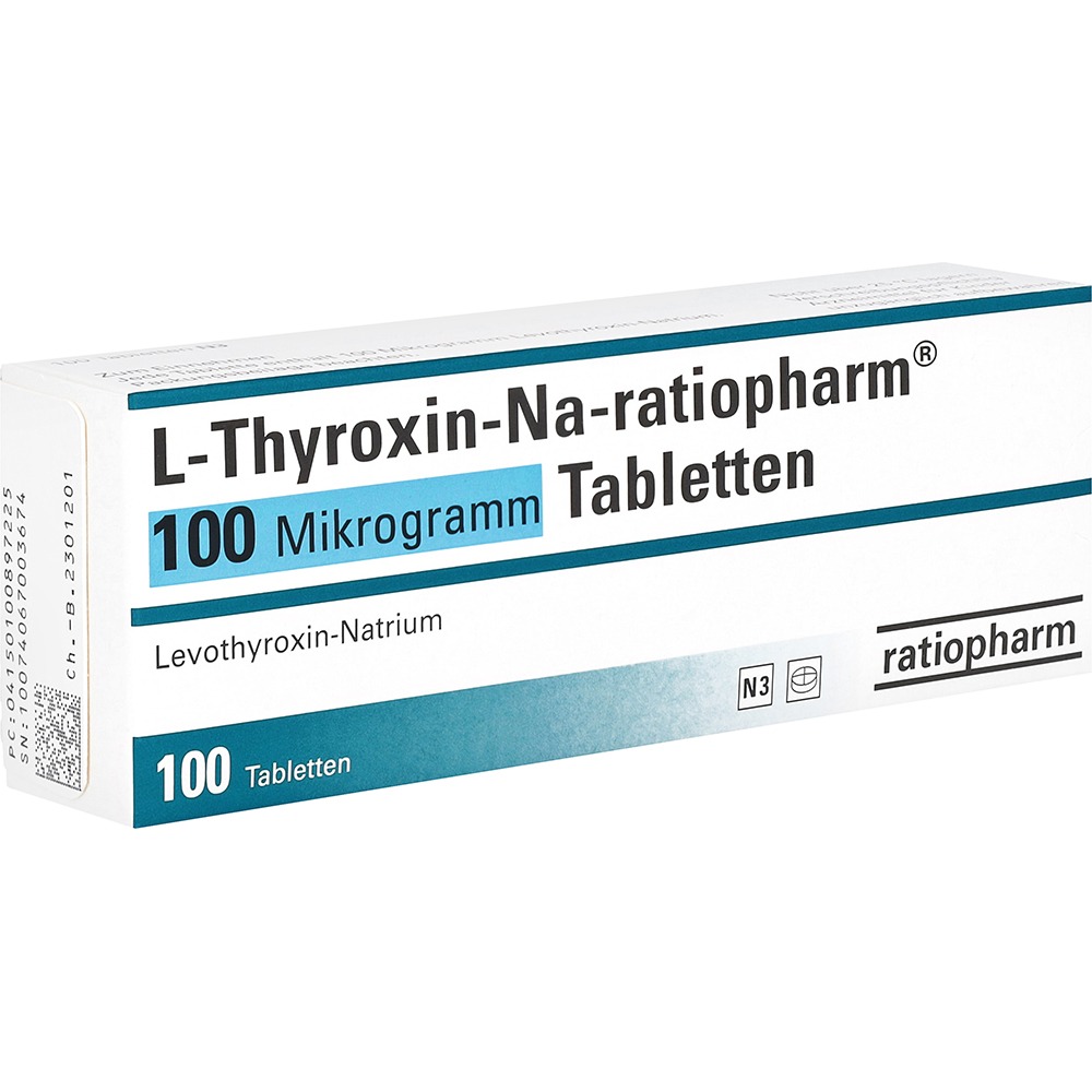 L-thyroxin-na-ratiopharm 100 Mikrogramm, 100 St.