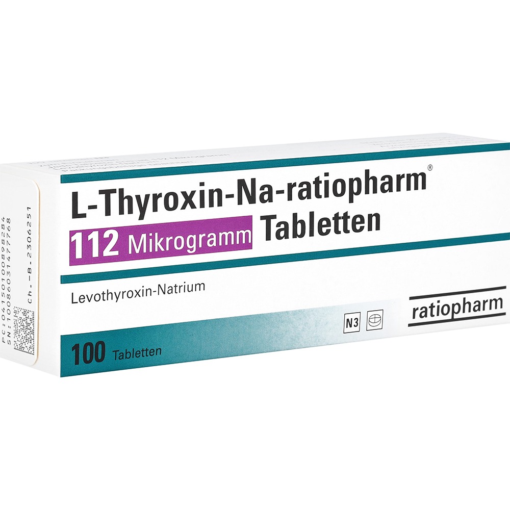L-thyroxin-na-ratiopharm 112 Mikrogramm, 100 St.