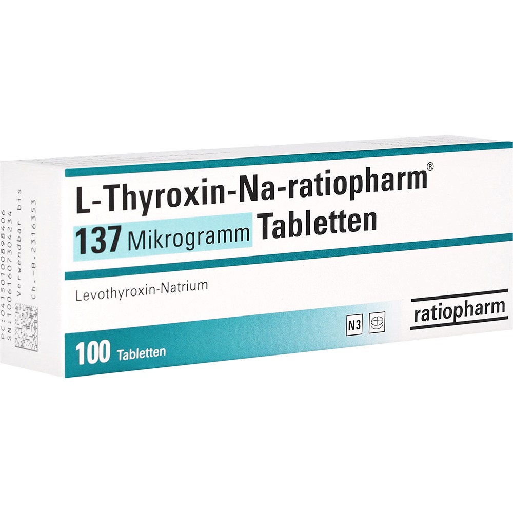 L-thyroxin-na-ratiopharm 137 Mikrogramm, 100 St.