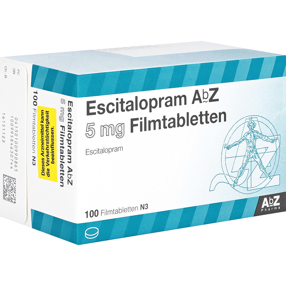 Escitalopram AbZ 5 mg Filmtabletten, 100 St.