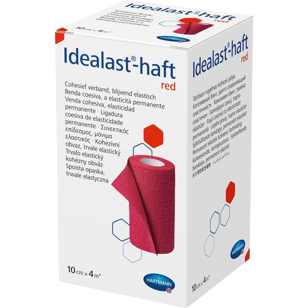 Idealast-haft color Binde 10 cm x 4 m rot, 1 St.