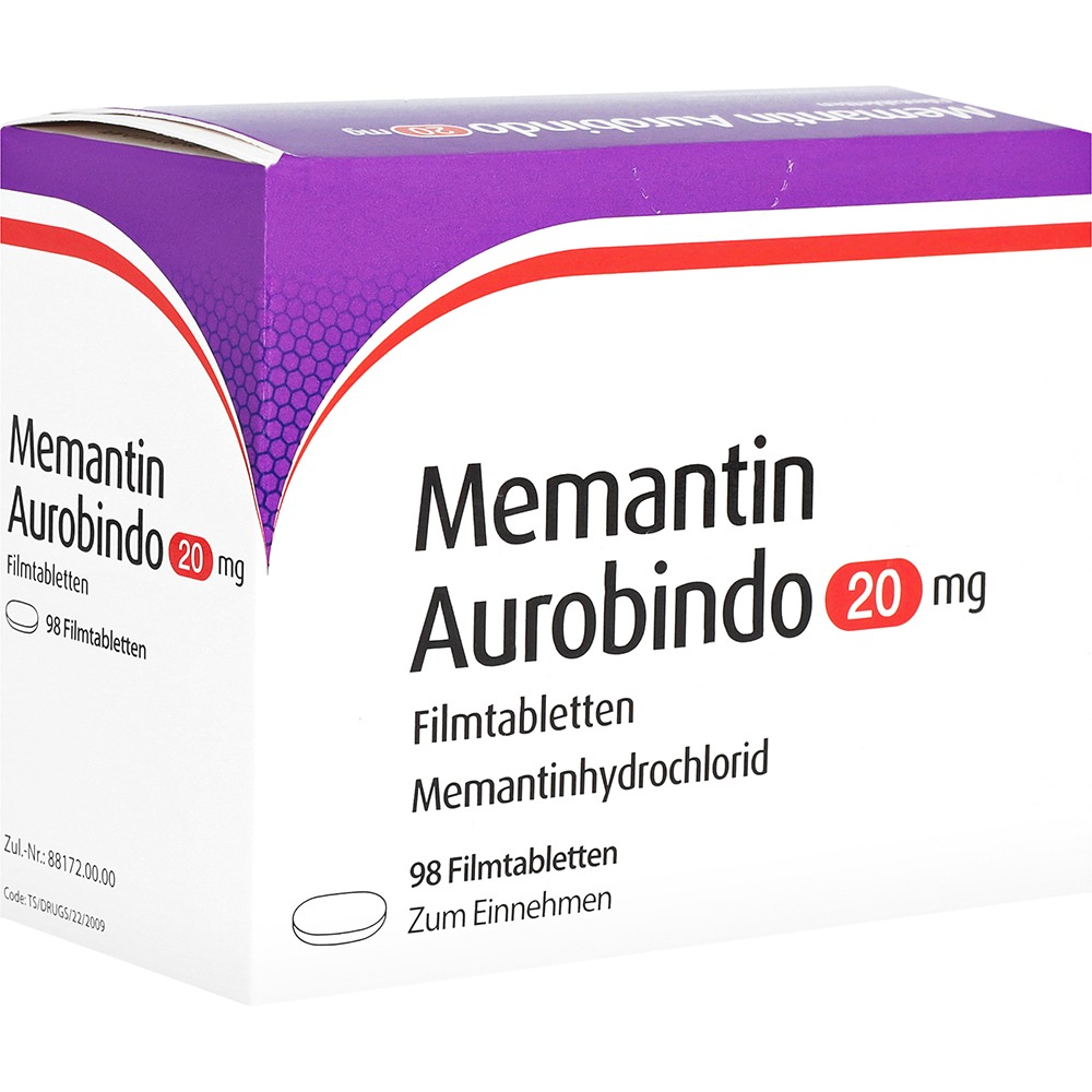 Memantin Aurobindo 20 mg Filmtabletten, 98 St.
