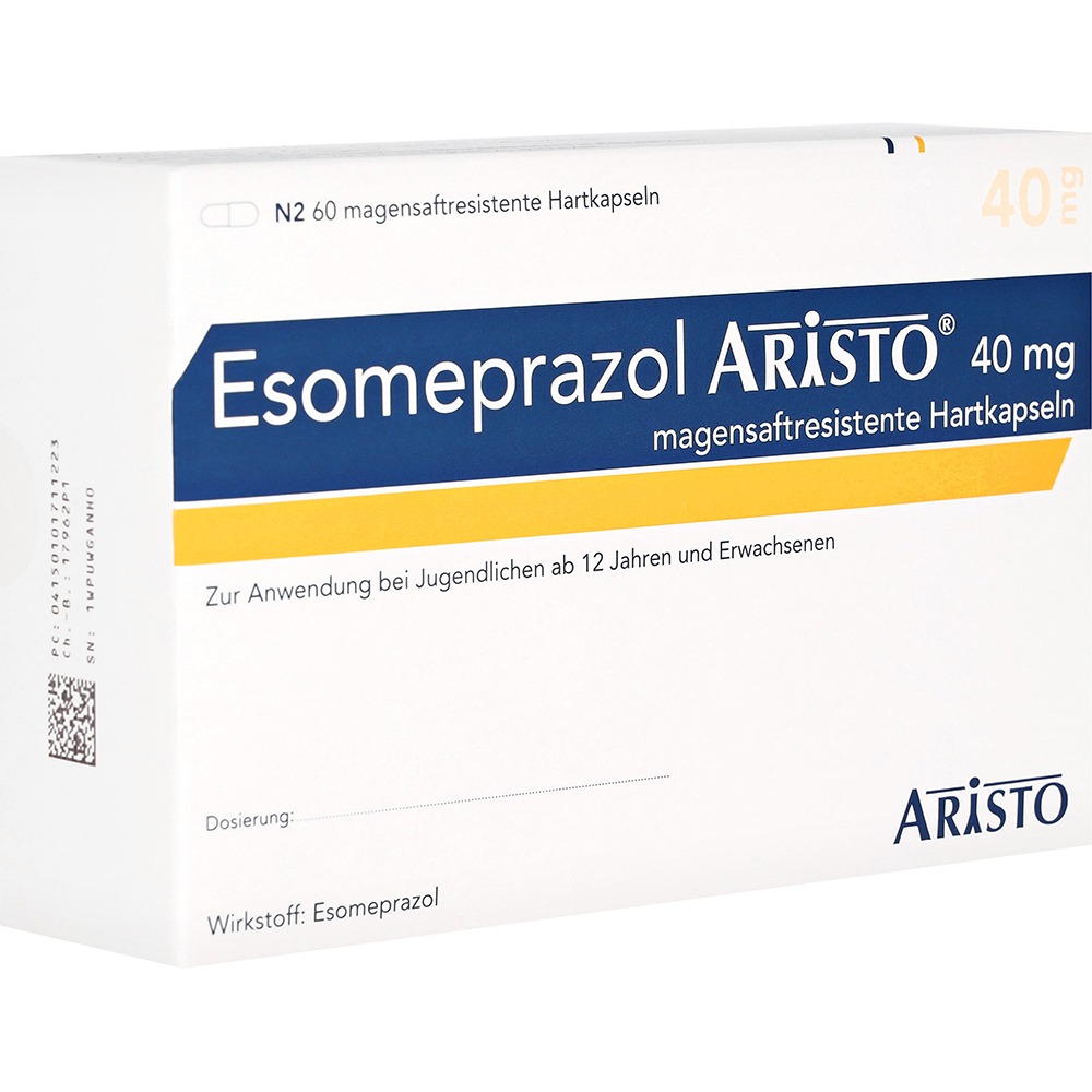Esomeprazol Aristo 40 mg magensaftres.Ha, 60 St.