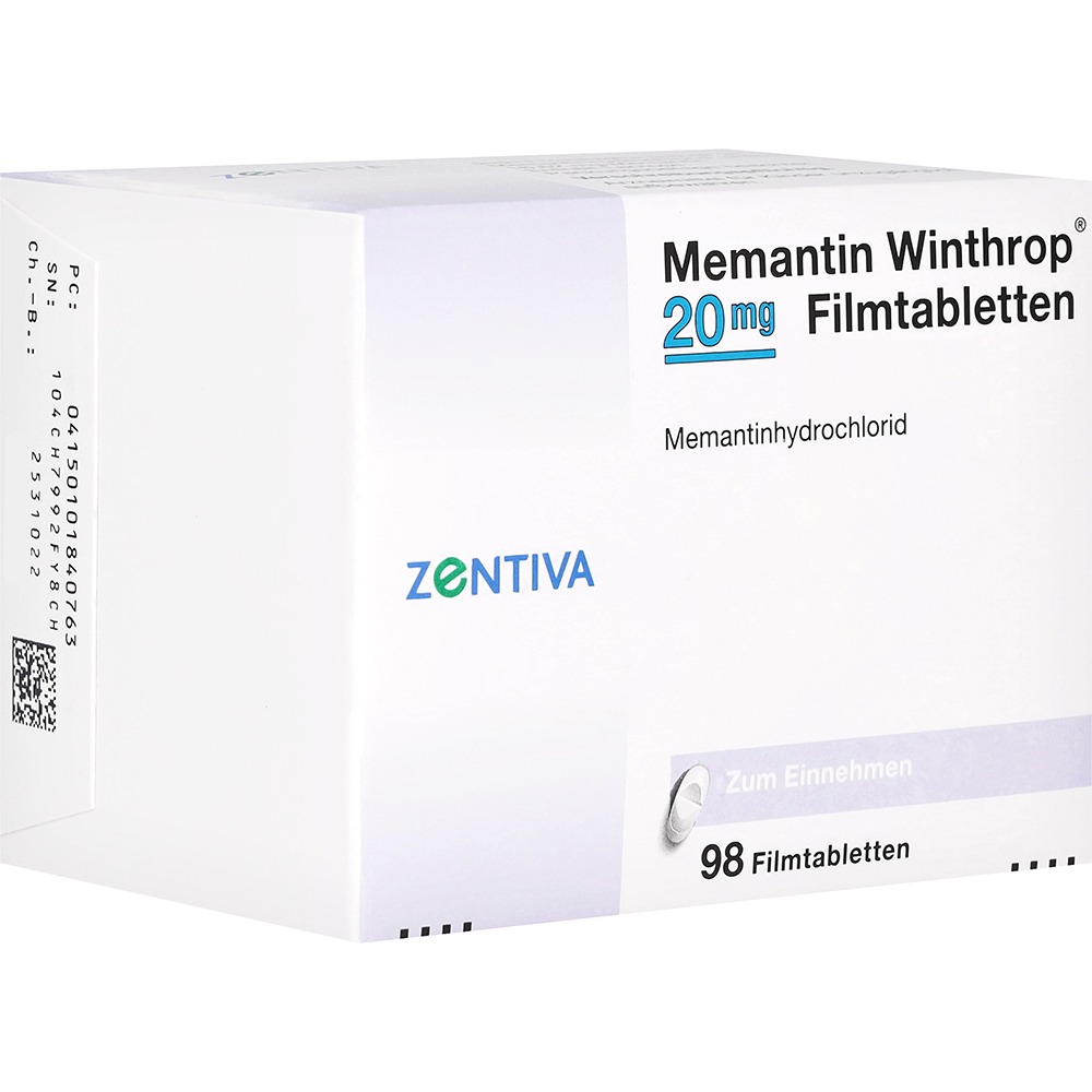 Memantin Winthrop 20 mg Filmtabletten, 98 St.