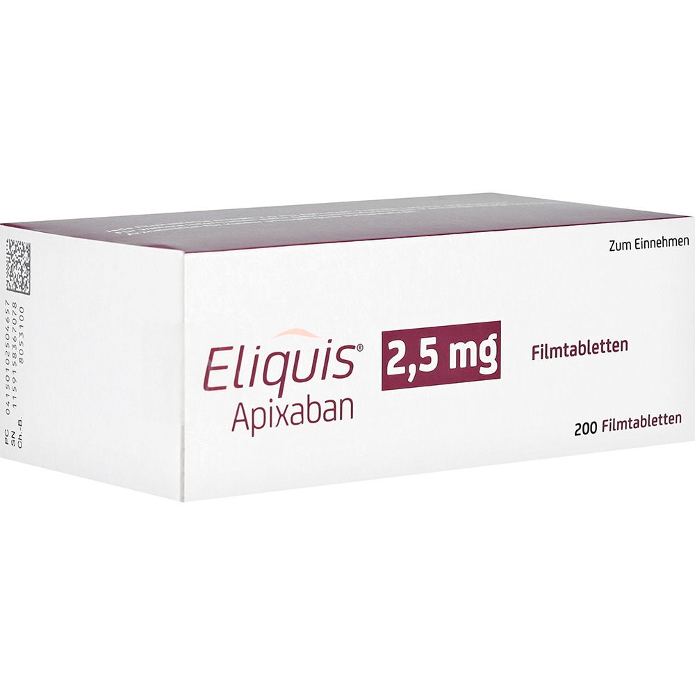 Eliquis 2,5 mg Filmtabletten, 200 St.