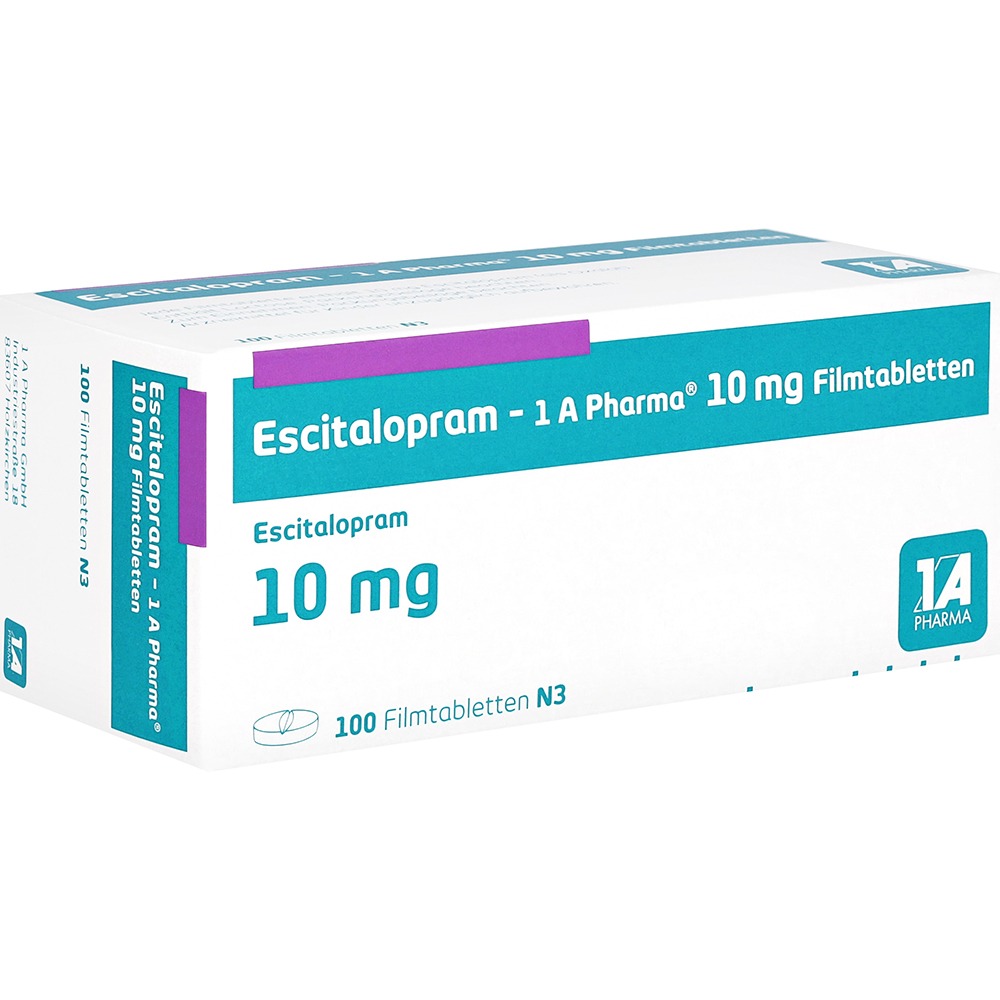Escitalopram-1a Pharma 10 mg Filmtablett, 100 St.