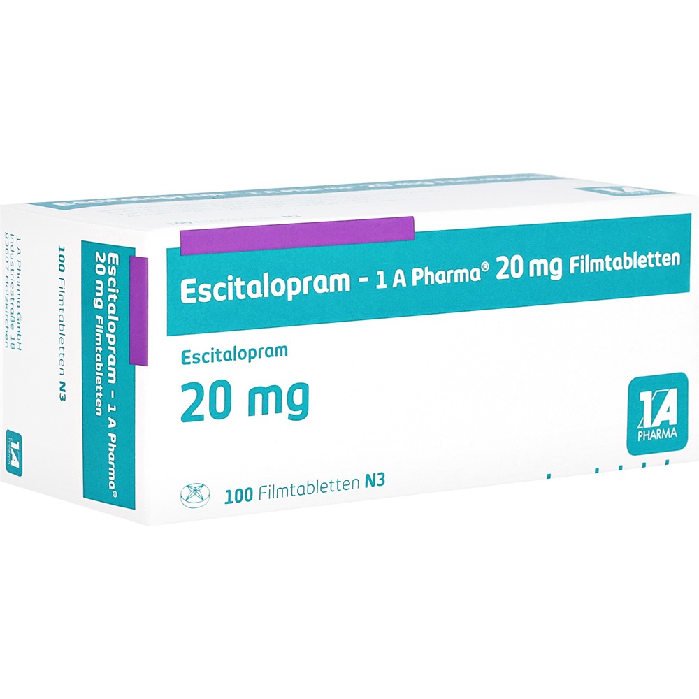 Escitalopram-1a Pharma 20 mg Filmtablett, 100 St.