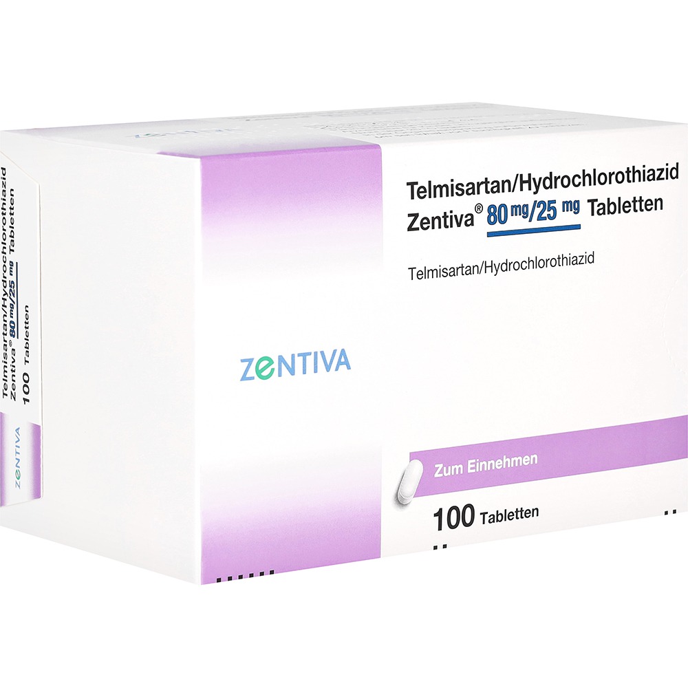 Telmisartan/hct Zentiva 80 mg/25 mg Tabl, 100 St.