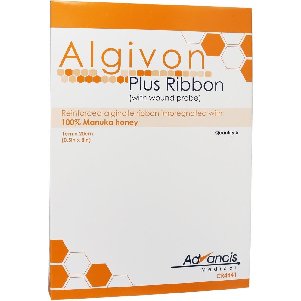 Algivon Plus Ribbon 1x20 cm Honigalginat, 5 St.