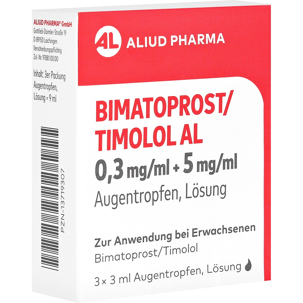 Bimatoprost/timolol AL 0,3 mg/ml + 5 mg/, 3 x 3 ml
