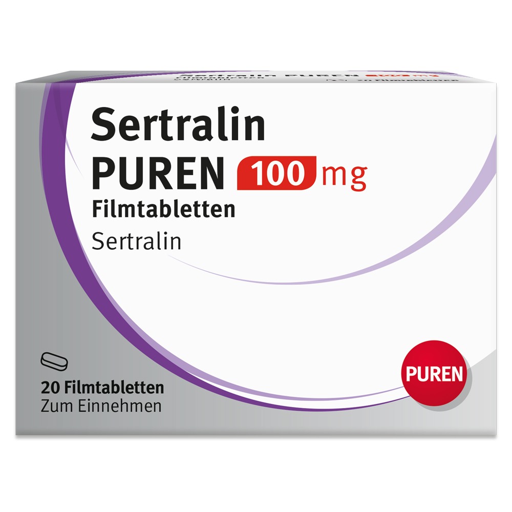 Sertralin Puren 100 mg Filmtabletten, 20 St.