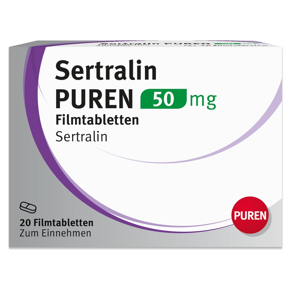 Sertralin Puren 50 mg Filmtabletten, 20 St.