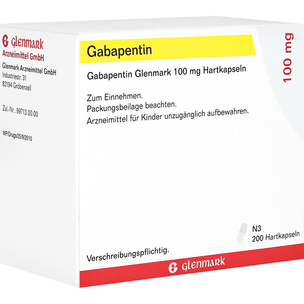 Gabapentin Glenmark 100 mg Hartkapseln, 200 St.