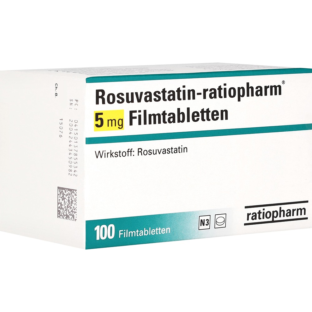 Rosuvastatin-ratiopharm 5 mg Filmtablett, 100 St.
