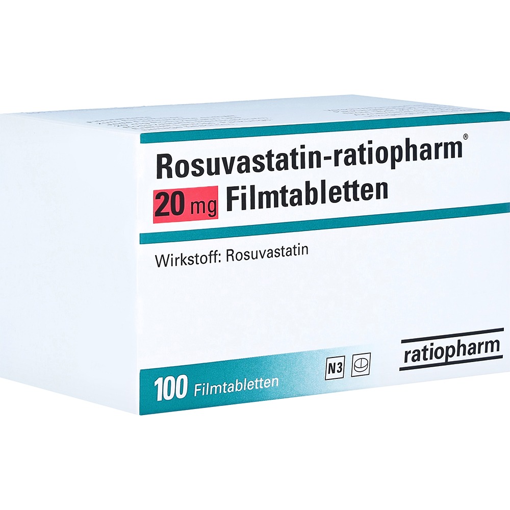 Rosuvastatin-ratiopharm 20 mg Filmtablet, 100 St.